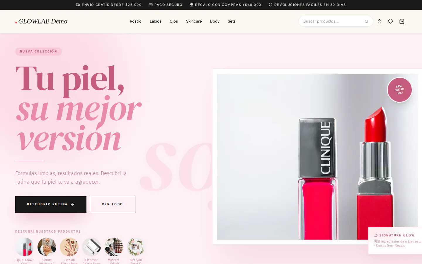 Template GLOWLAB — Beauty & Skincare