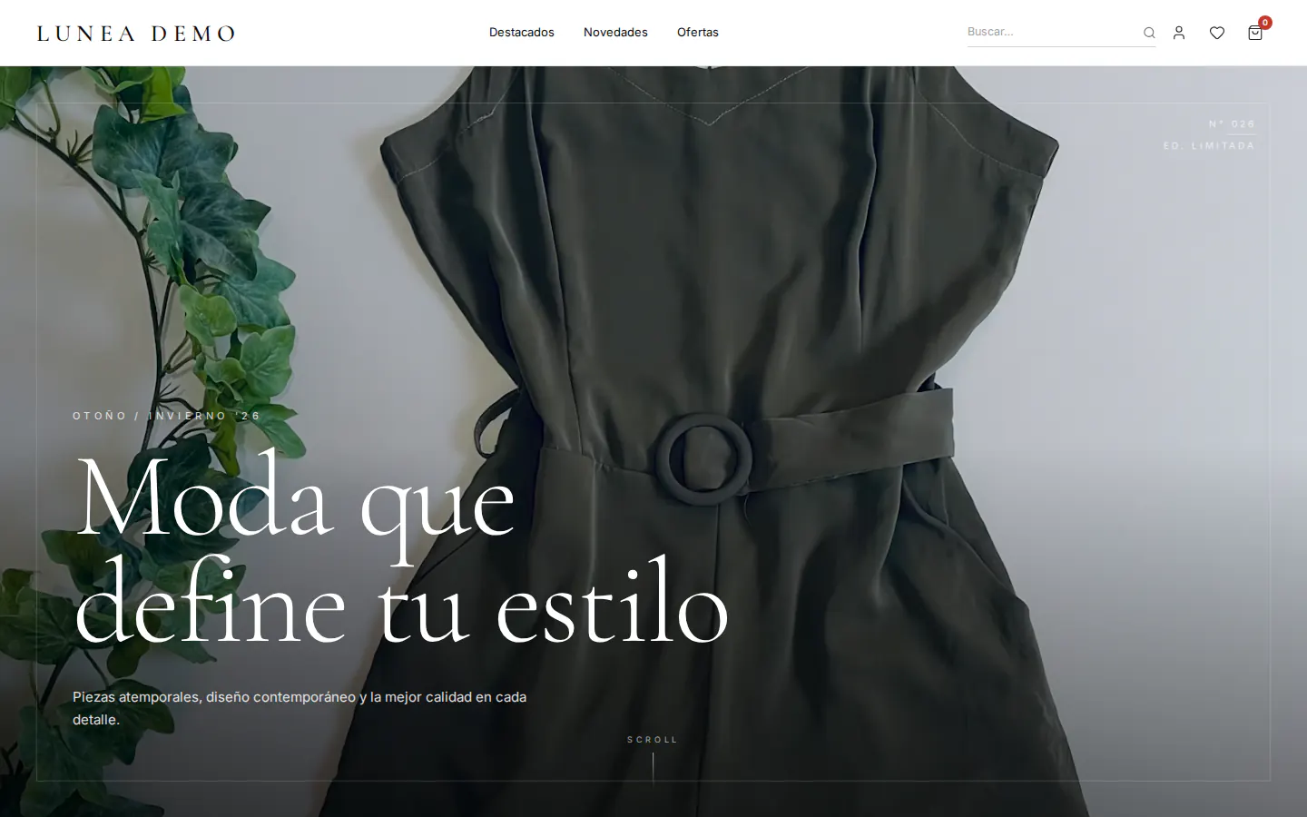 Template LUNEA — Moda Mujer