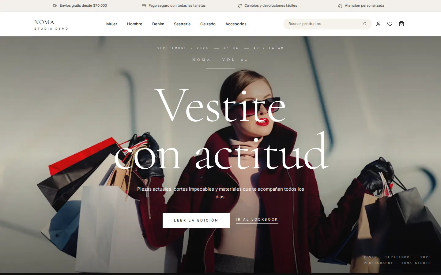 Template NOMA STUDIO — Indumentaria