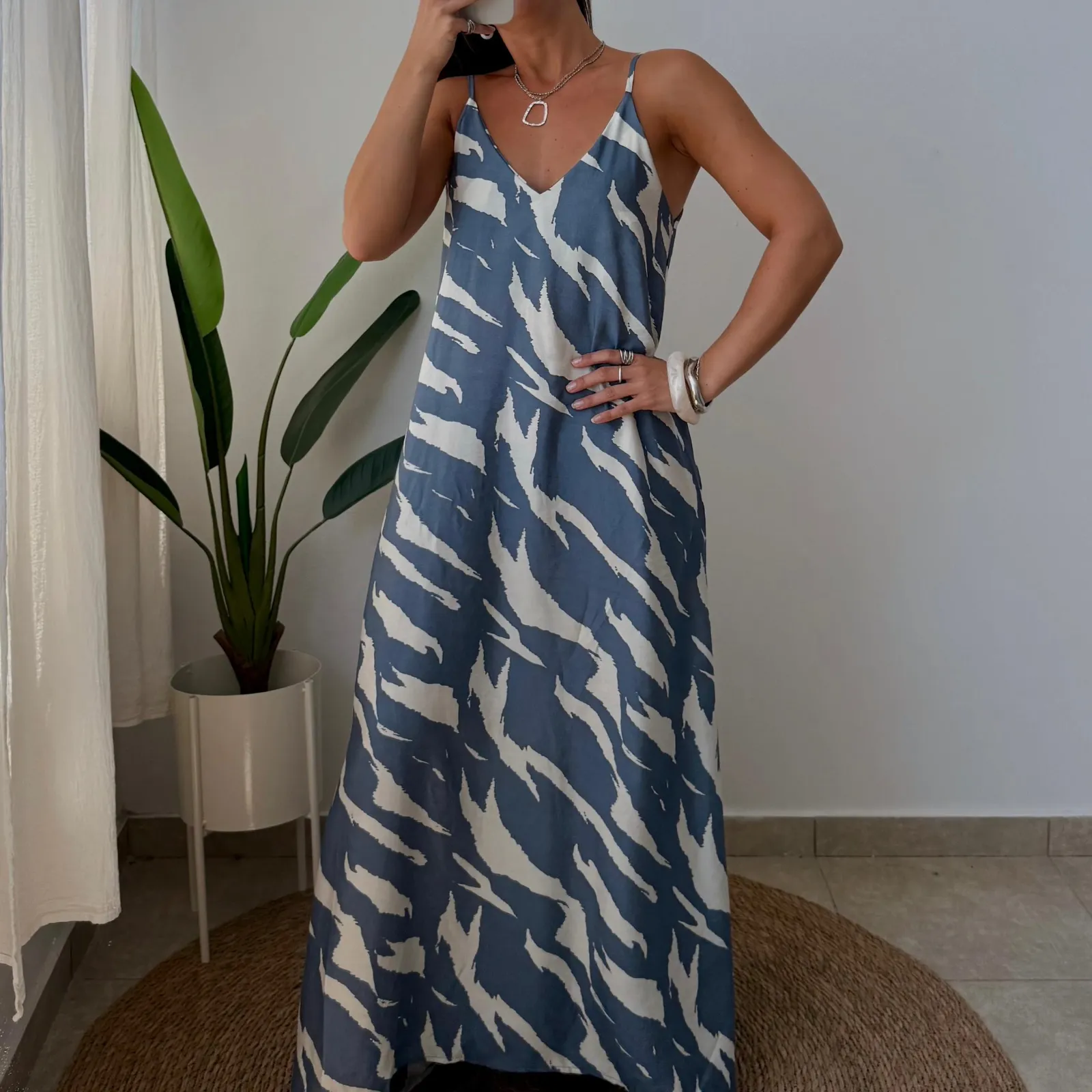 Vestido Helecho Estampado - Elegancia Natural